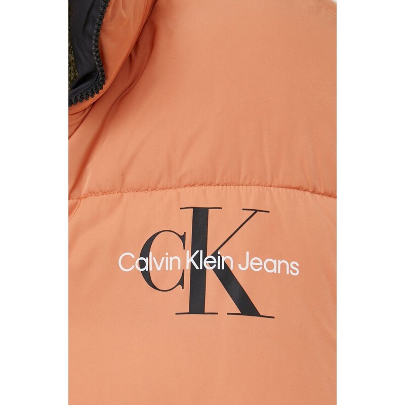 Μπουφάν δυο όψεων Calvin Klein Jeans ανδρικό, χρώμα: μαύρο