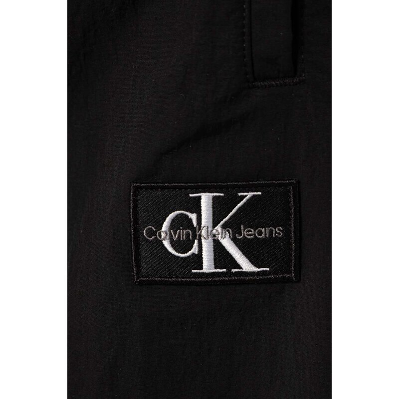 Παιδικό φούτερ Calvin Klein Jeans χρώμα: μαύρο
