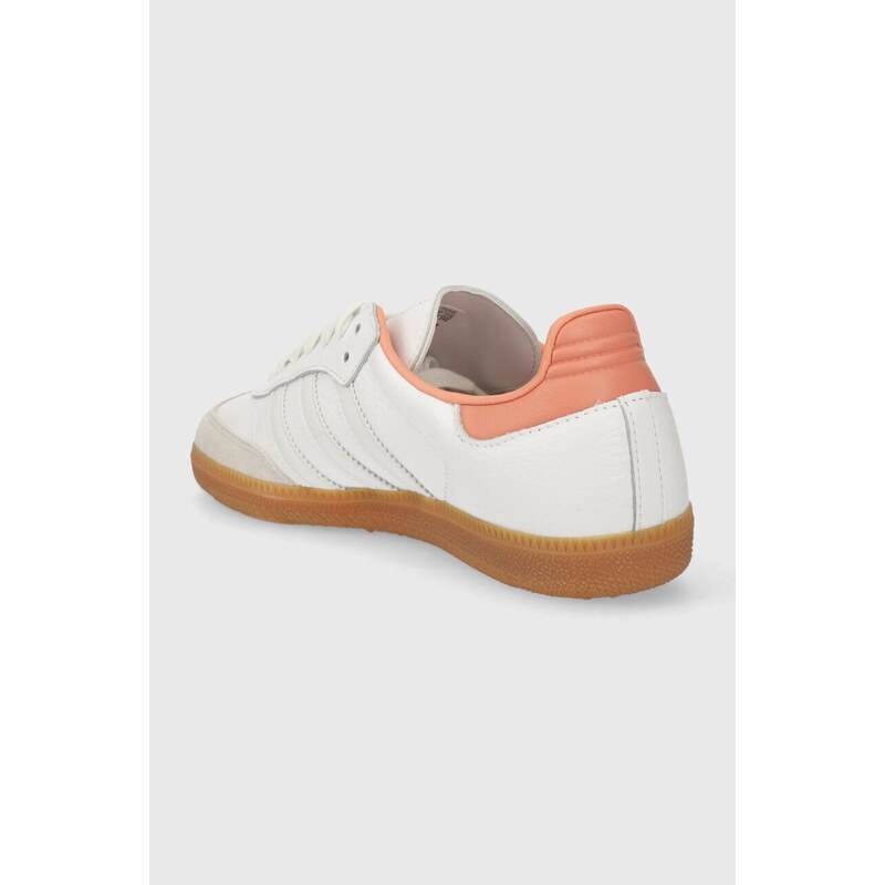 Δερμάτινα αθλητικά παπούτσια adidas Originals SAMBA OG χρώμα: άσπρο IG5932