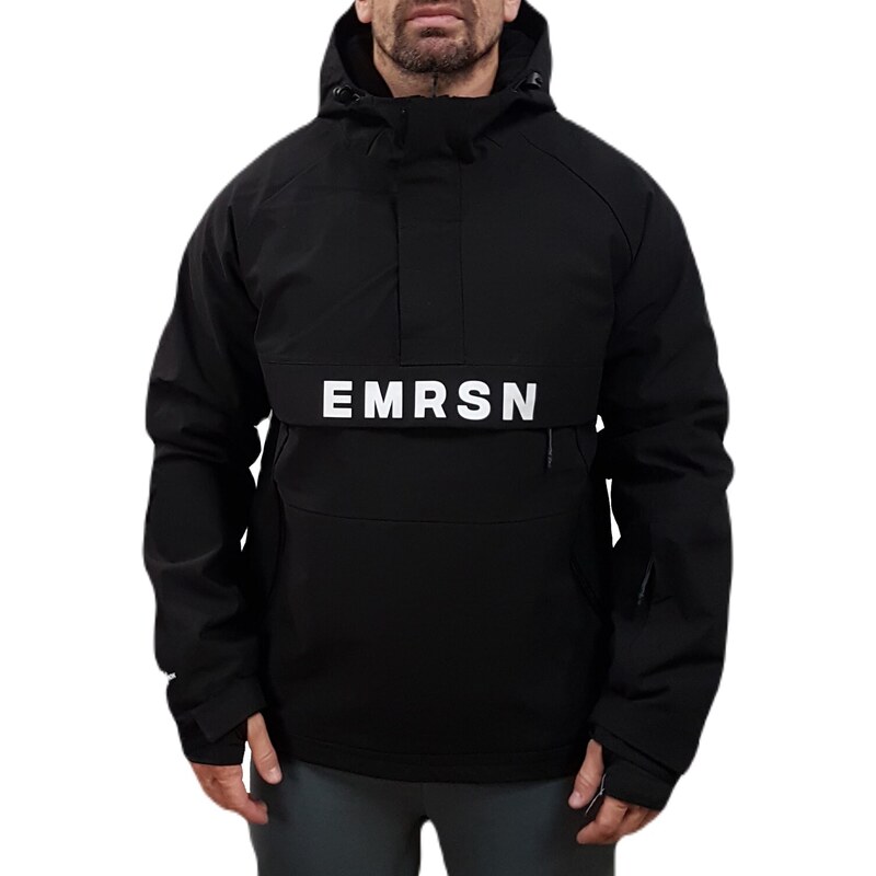 Emerson - 232.EM10.61 - Black - Hooded Pullover Jacket - Μπουφάν