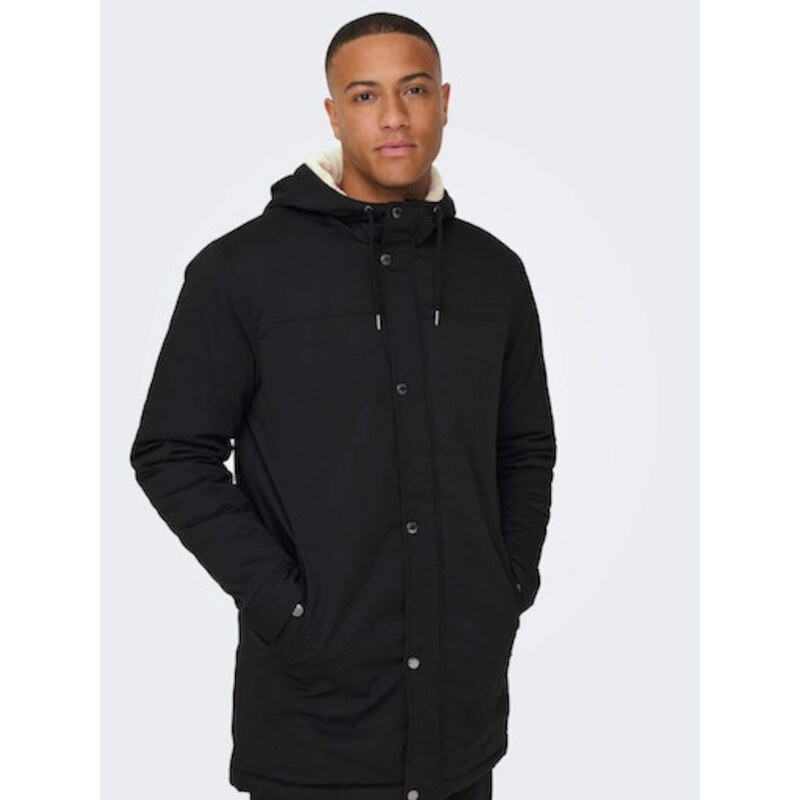 Only & Sons Χειμερινό παρκά 'Alexander' μαύρο / offwhite