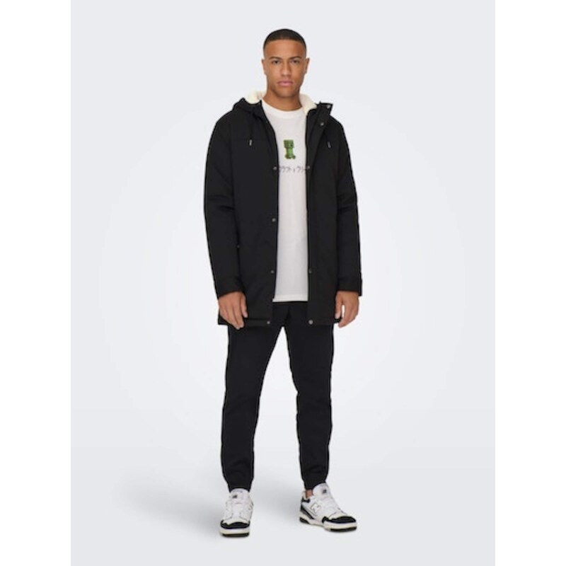 Only & Sons Χειμερινό παρκά 'Alexander' μαύρο / offwhite