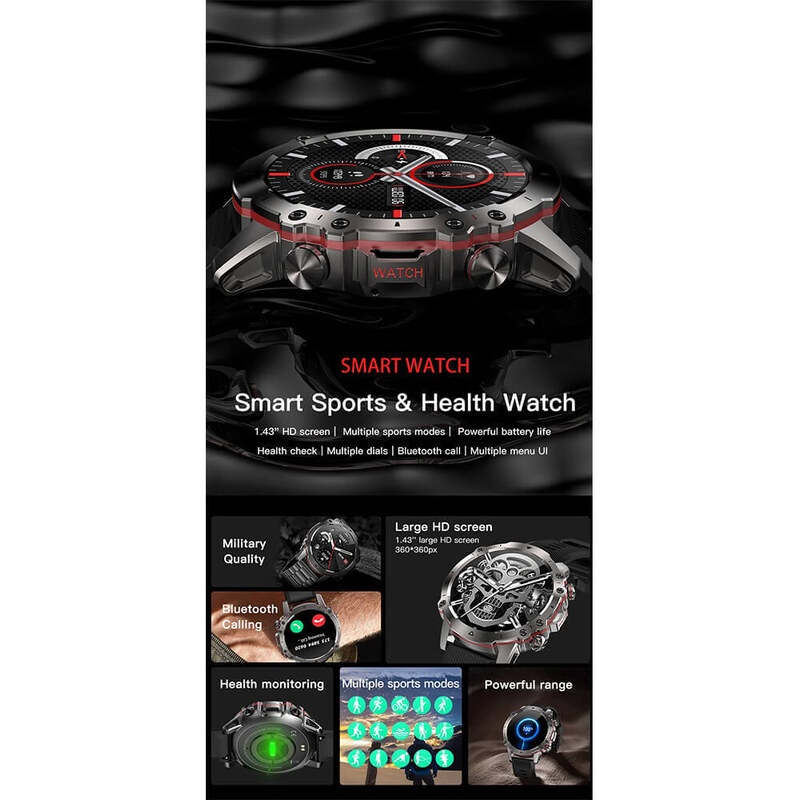 Smartwatch Microwear AK56 400mAh - Orange