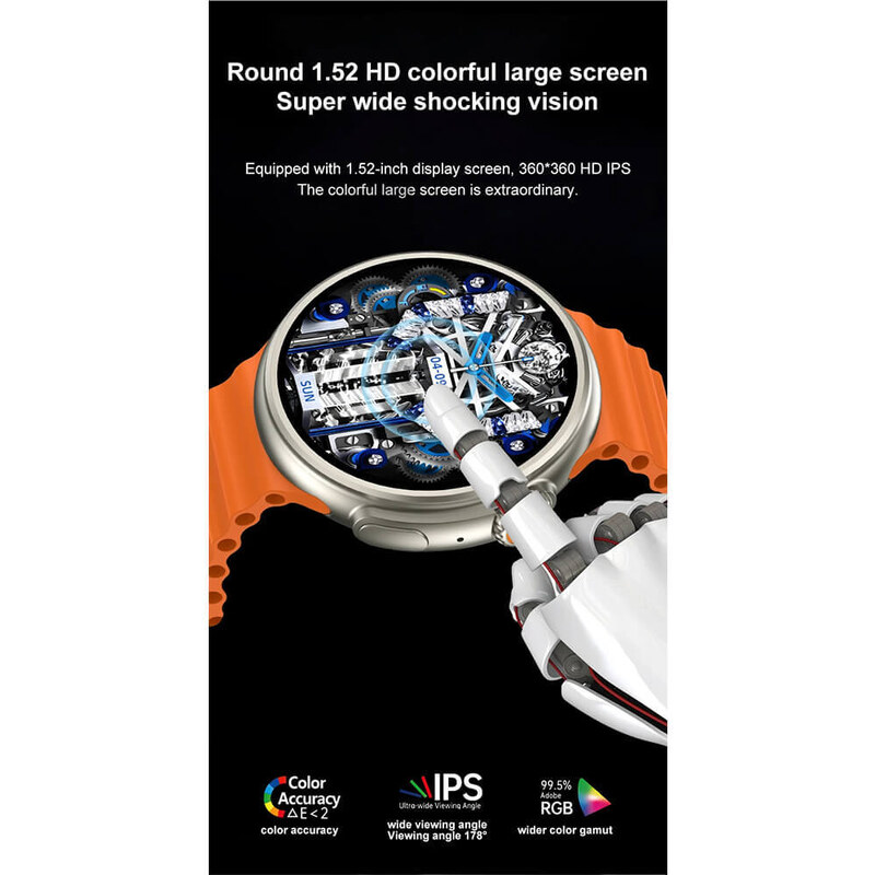 Smartwatch Microwear T78 Ultra- Orange