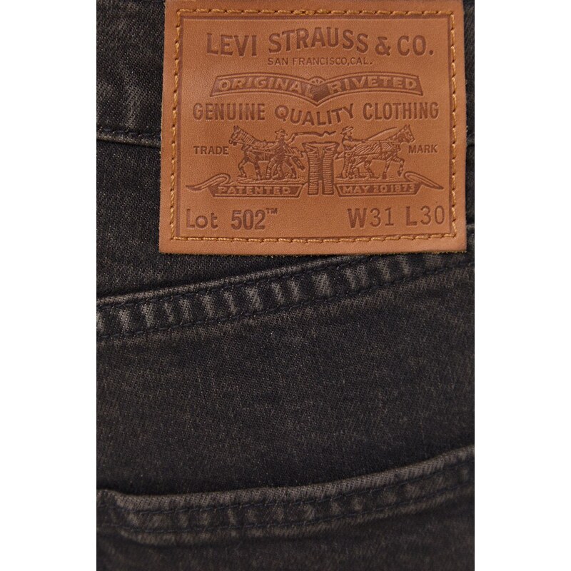 Τζιν παντελόνι Levi's 502 TAPER χρώμα: καφέ