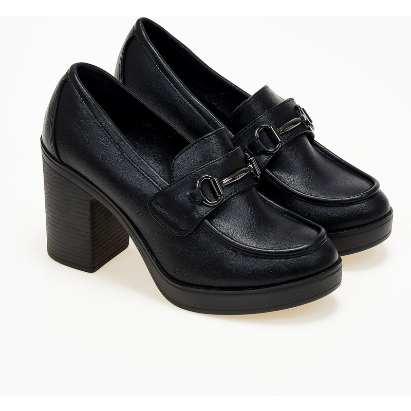 issue Loafers γόβες με χοντρό τακούνι - Μαύρο - 032011