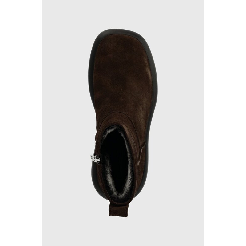 Σουέτ μπότες Vagabond Shoemakers JANICK γυναικείες, χρώμα: καφέ, 5695.040.31