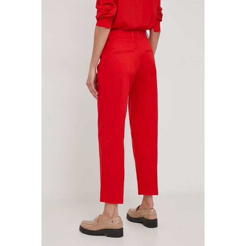 Παντελόνι Tommy Hilfiger χρώμα: κόκκινο