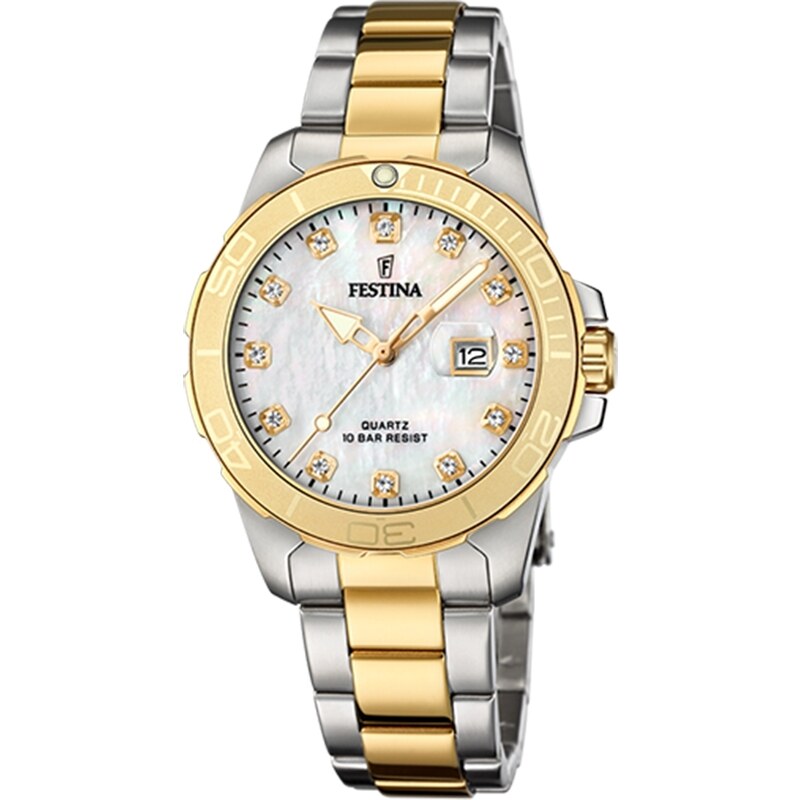 FESTINA Crystals - F20504/2 , Silver case with Stainless Steel Bracelet