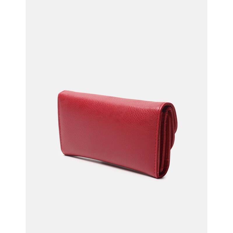 ARI GORGIO Μονόχρωμο πορτοφόλι με πολλαπλές θήκες Κόκκινο