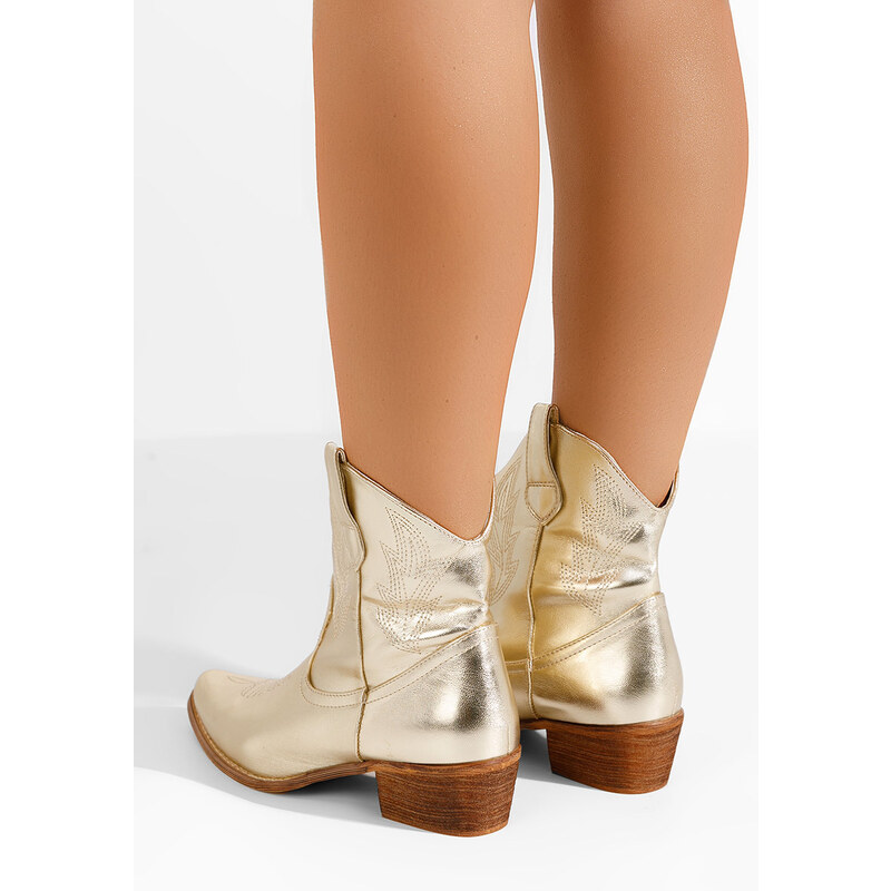 Zapatos Γυναικεία Μποτάκια Cowboy Vernazza χρυσο