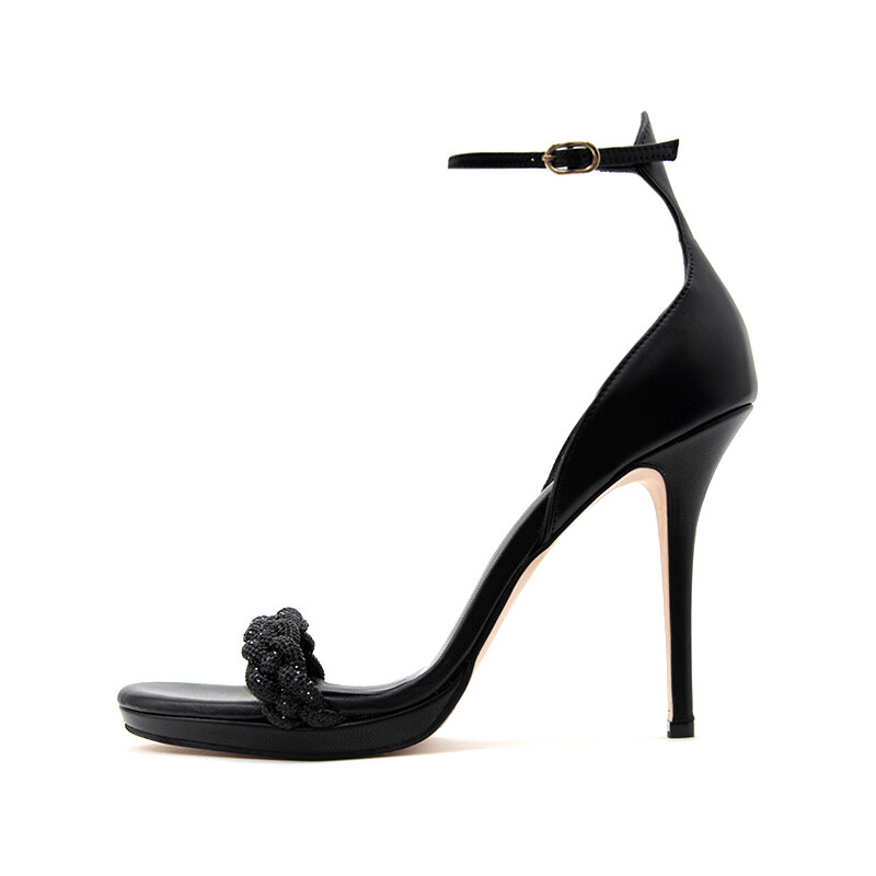 LEATHER HIGH HEEL SANDALS WOMEN MOURTZI