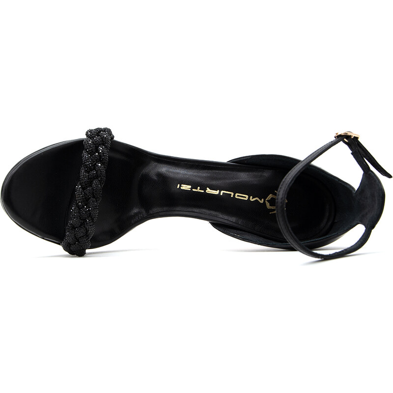 LEATHER HIGH HEEL SANDALS WOMEN MOURTZI