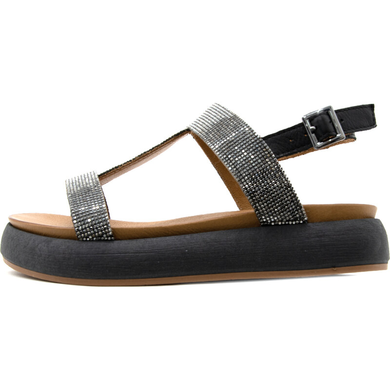 LEATHER FLATFORM SANDALS WOMEN INUOVO
