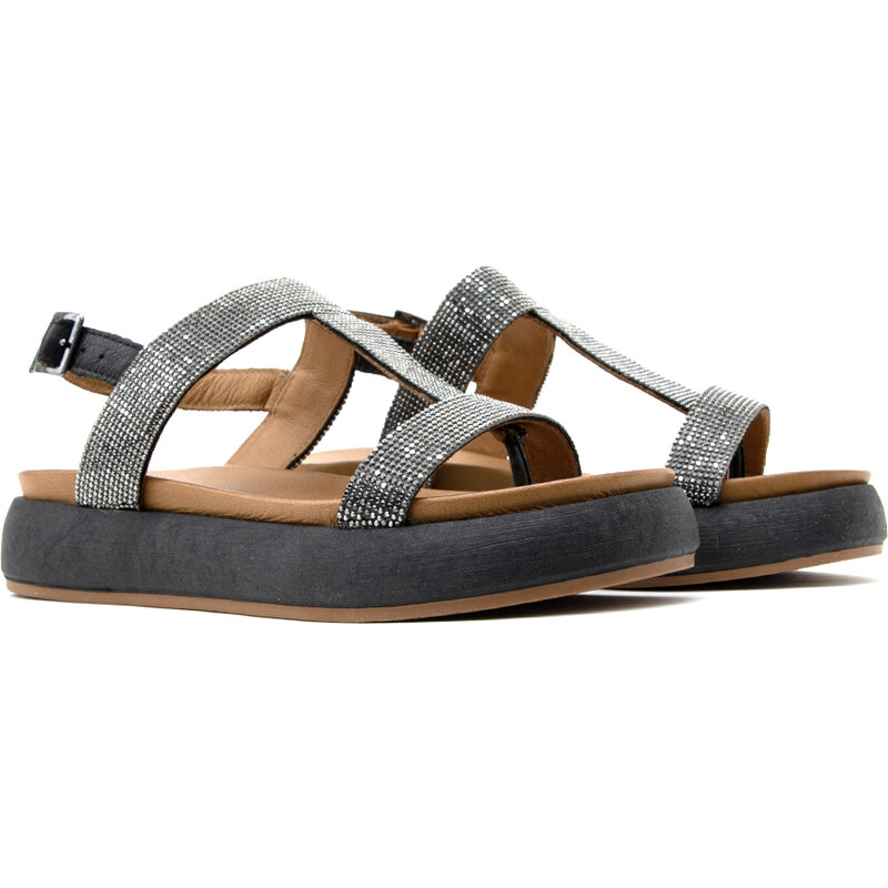 LEATHER FLATFORM SANDALS WOMEN INUOVO
