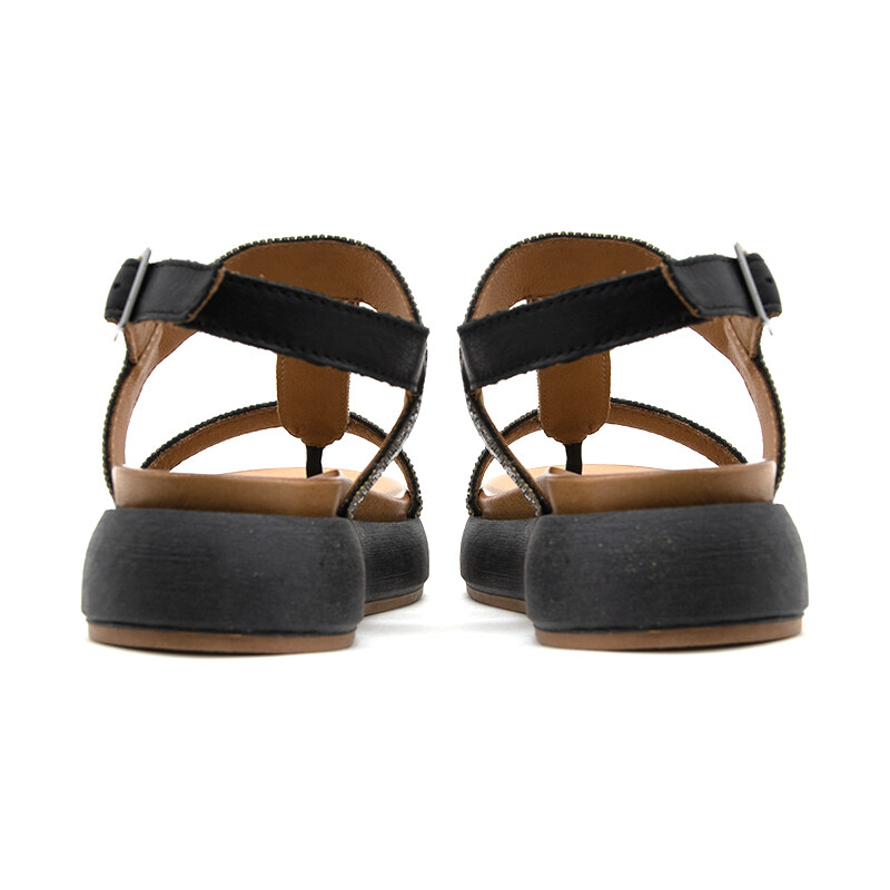 LEATHER FLATFORM SANDALS WOMEN INUOVO
