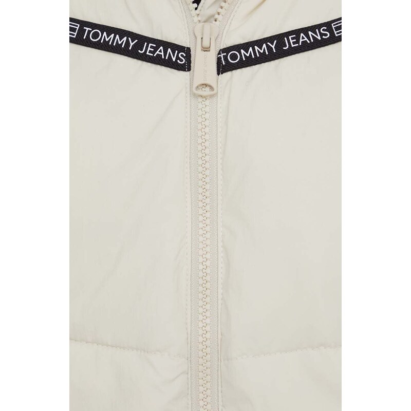 Μπουφάν Tommy Jeans χρώμα: μπεζ