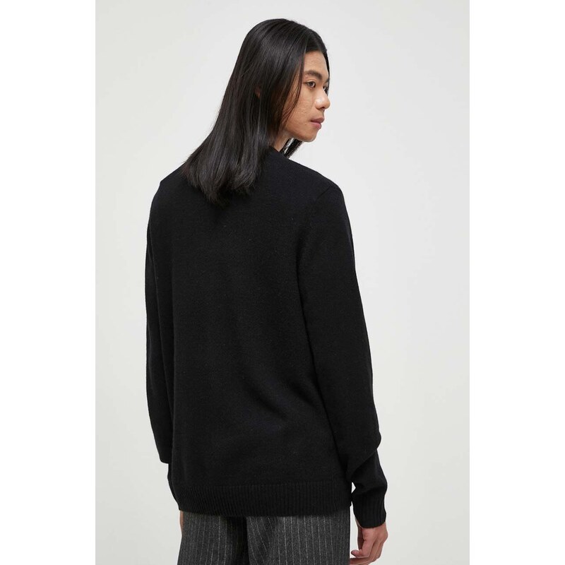 Μάλλινο πουλόβερ Levi's ανδρικά, χρώμα: μαύρο
