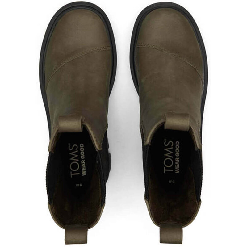 Γυναικεία Μποτάκια Toms - Rowan Wr Olv Nig Leather Wm Rowan Boot 10020252