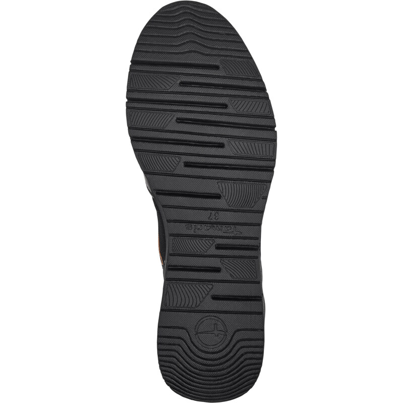 Tamaris Vegan Black/Gold Ανατομικά Sneakers Μαύρα (1-23721-42 048)