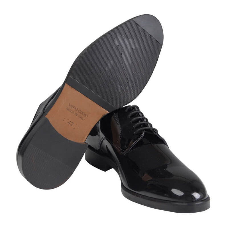 Prince Oliver Derby Μαύρο Leather Shoes