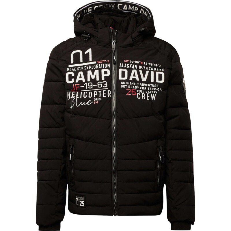 Camp David Herren Jeansjacke  Klassischer Denim Look Mit Used-Waschungen