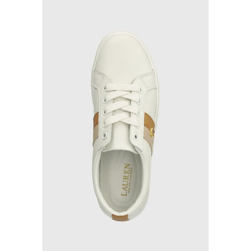Δερμάτινα ελαφριά παπούτσια Lauren Ralph Lauren Janson II Ozweego Janson II χρώμα: άσπρο, 829253651 GY6177 802925000000