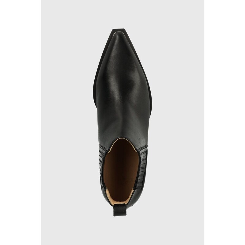 Δερμάτινες μπότες τσέλσι Copenhagen CPH244 vitello γυναικείες, χρώμα: μαύρο