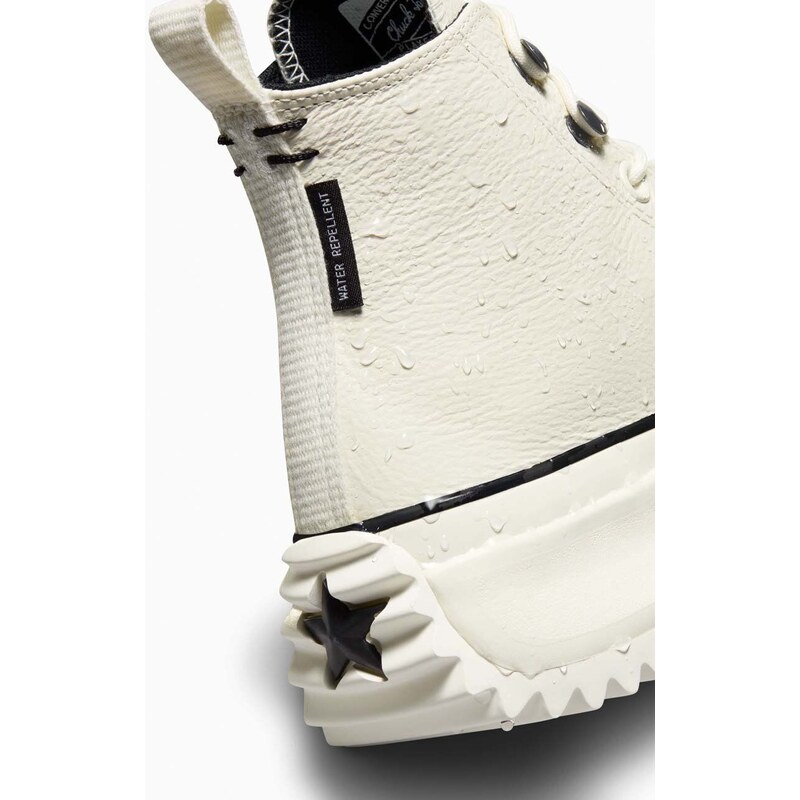 Δερμάτινα ελαφριά παπούτσια Converse Run Star Hike χρώμα: μπεζ, A05389C