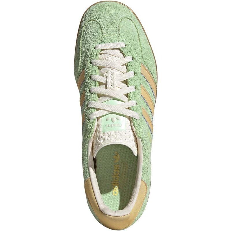 Σουέτ αθλητικά παπούτσια adidas Originals Gazelle Indoor χρώμα: πράσινο, IE2948