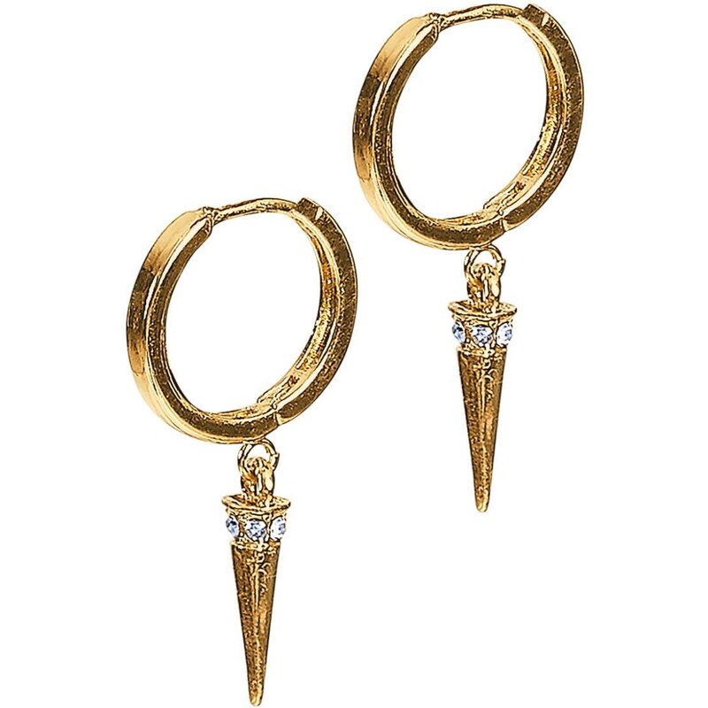 Celestino Κρεμαστά σκουλαρίκια κώνοι με strass χρυσαφι για Γυναίκα