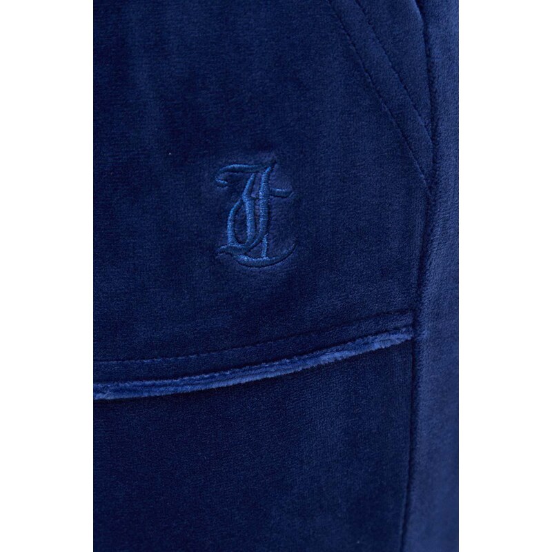 Βελούδινο παντελόνι φόρμας Juicy Couture χρώμα: ναυτικό μπλε