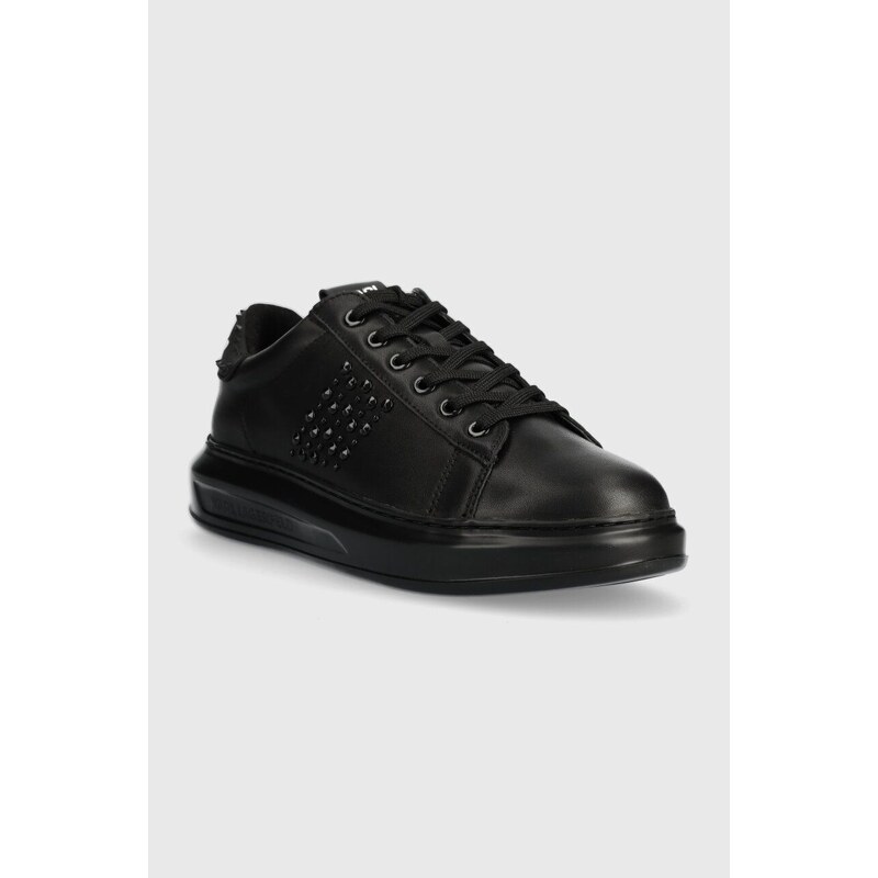 Δερμάτινα αθλητικά παπούτσια Karl Lagerfeld KAPRI MENS χρώμα: μαύρο, KL52574