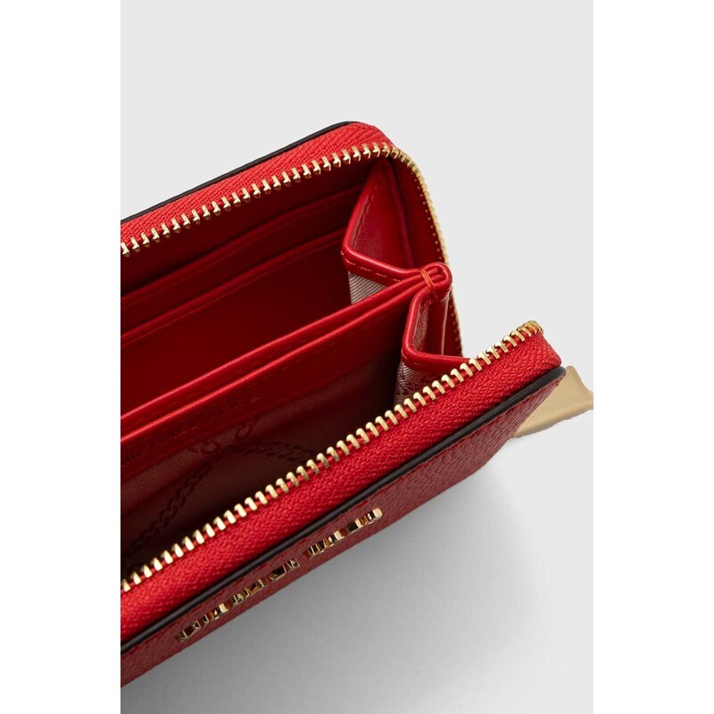 Δερμάτινο πορτοφόλι MICHAEL Michael Kors γυναικεία, χρώμα: κόκκινο