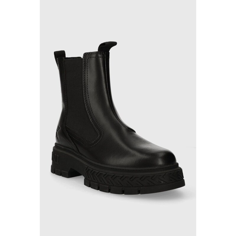 Δερμάτινες μπότες τσέλσι Karl Kani KK Soho Chelsea Boot γυναικείες, χρώμα: μαύρο, 1120308 KKFWW000327