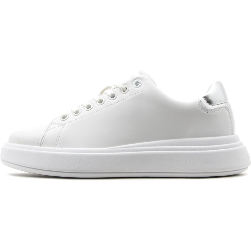 LEATHER RAISED CUPSOLE LACE UP SNEAKERS WOMEN CALVIN KLEIN