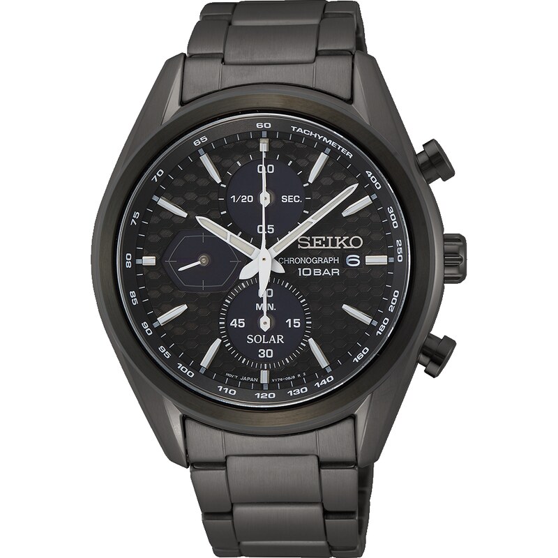 SEIKO Conceptual Chronograph - SSC773P1, Black case with Stainless Steel Bracelet