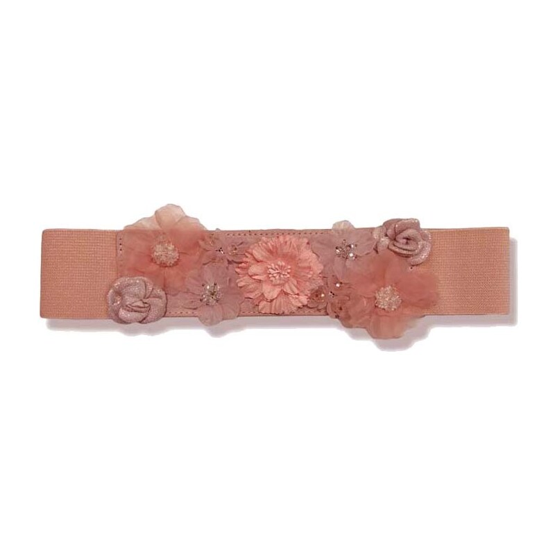 PerfectDress.gr light pink 3d flowers elastic belt