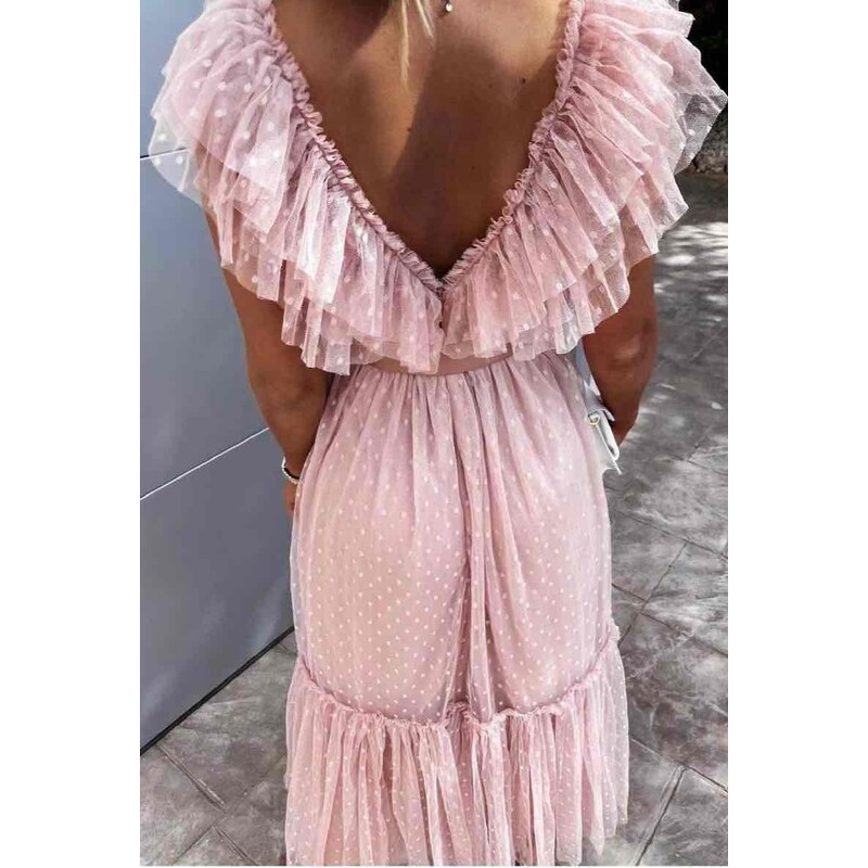 PerfectDress.gr romantic bridal tulle φόρεμα Tamara nude pink
