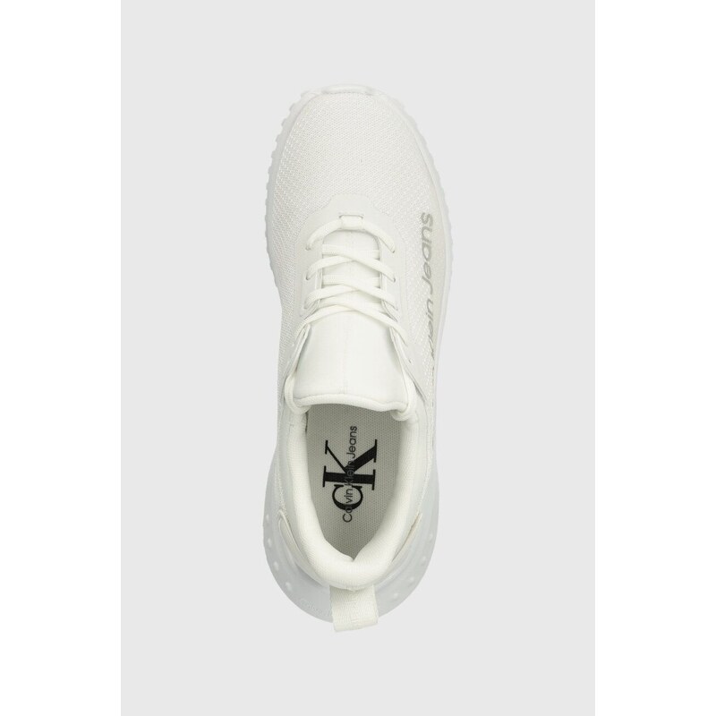 Αθλητικά Calvin Klein Jeans EVA RUN SLIPON LACE MIX LUM WN χρώμα: άσπρο, YW0YW01303