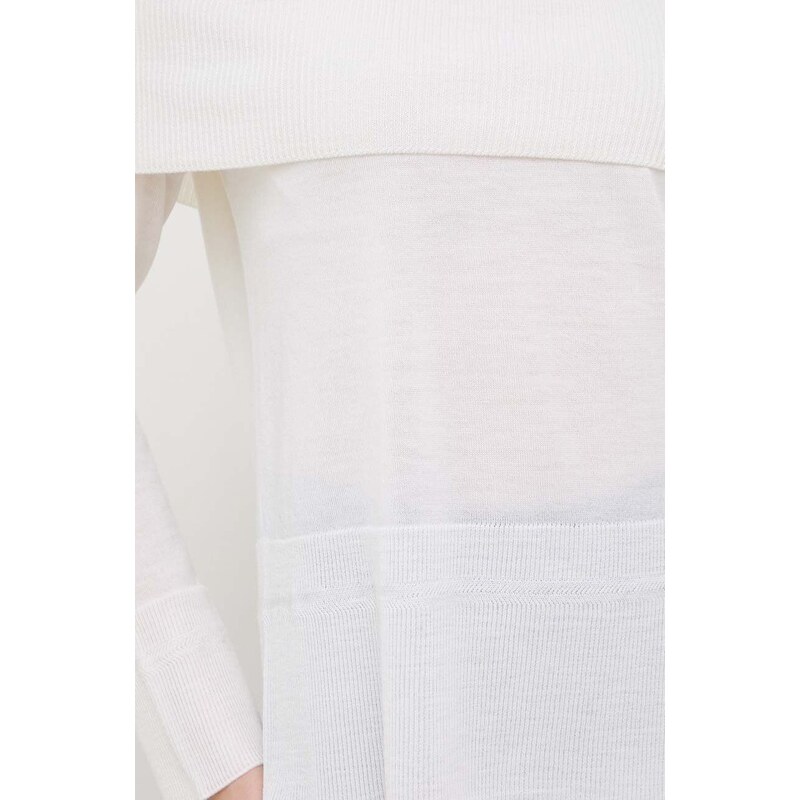 Μάλλινο πουλόβερ Max Mara Leisure γυναικεία, χρώμα: άσπρο
