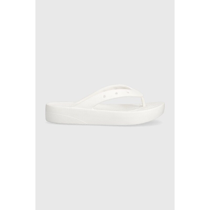 Σαγιονάρες Crocs Classic Platform Flip W Classic Platform Flip χρώμα: άσπρο 207714 207714