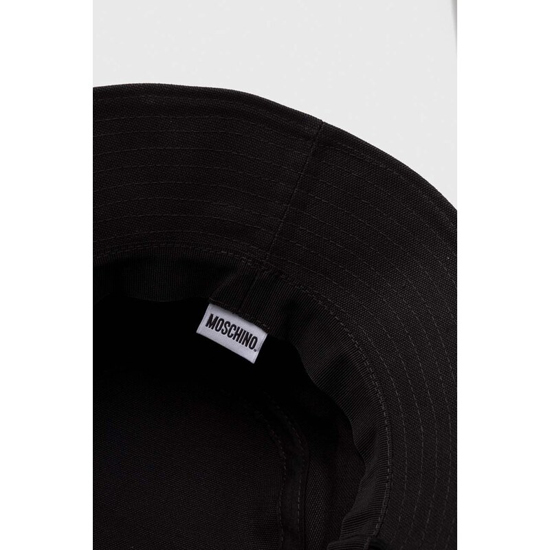 Βαμβακερό καπέλο Moschino χρώμα: μαύρο