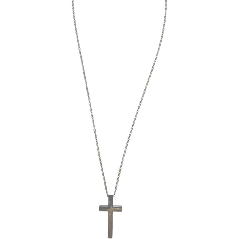 Charmy Ατσάλινος σταυρός 3 εκατοστά χρώμα ασημί (N1446)