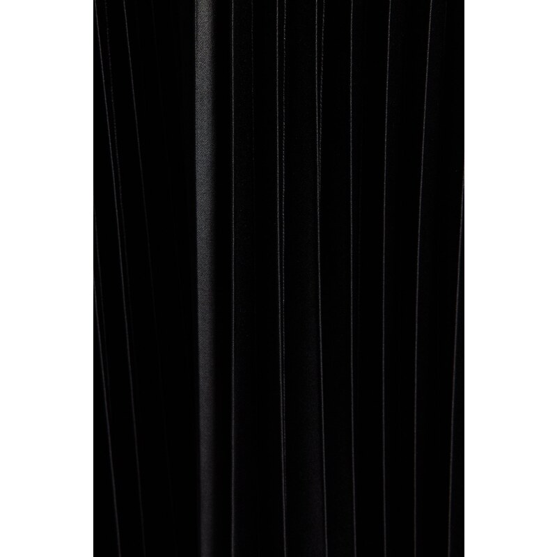 Trendyol Black Pleated Maxi Knitted Skirt