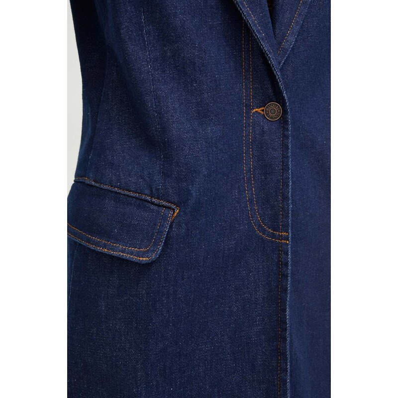 Τζιν μπουφάν Moschino Jeans χρώμα: ναυτικό μπλε