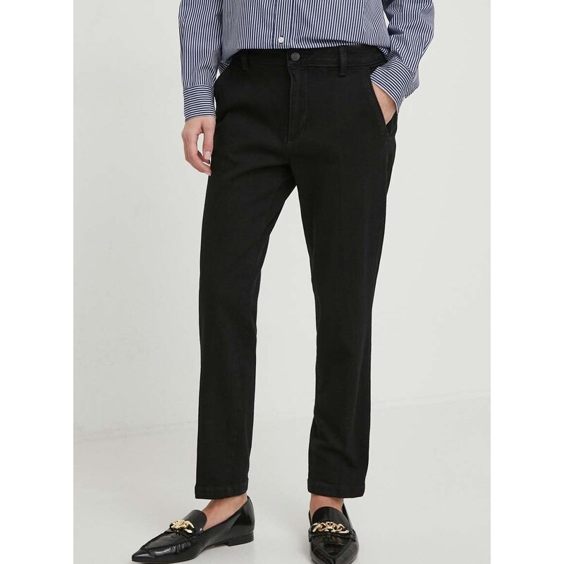 Τζιν παντελόνι Sisley χρώμα: μαύρο