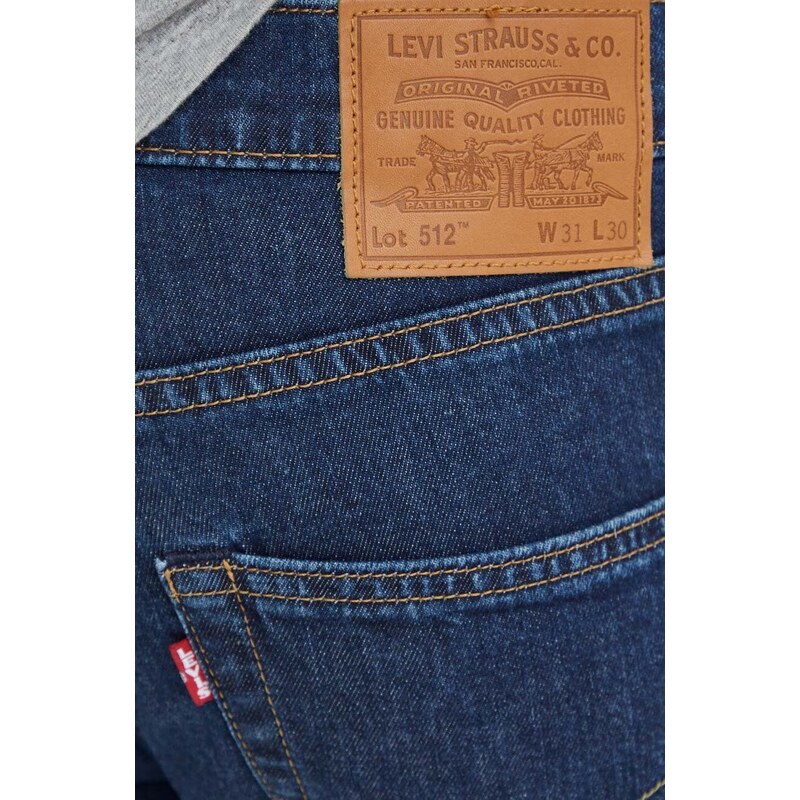 Τζιν παντελόνι Levi's 512 SLIM χρώμα: ναυτικό μπλε