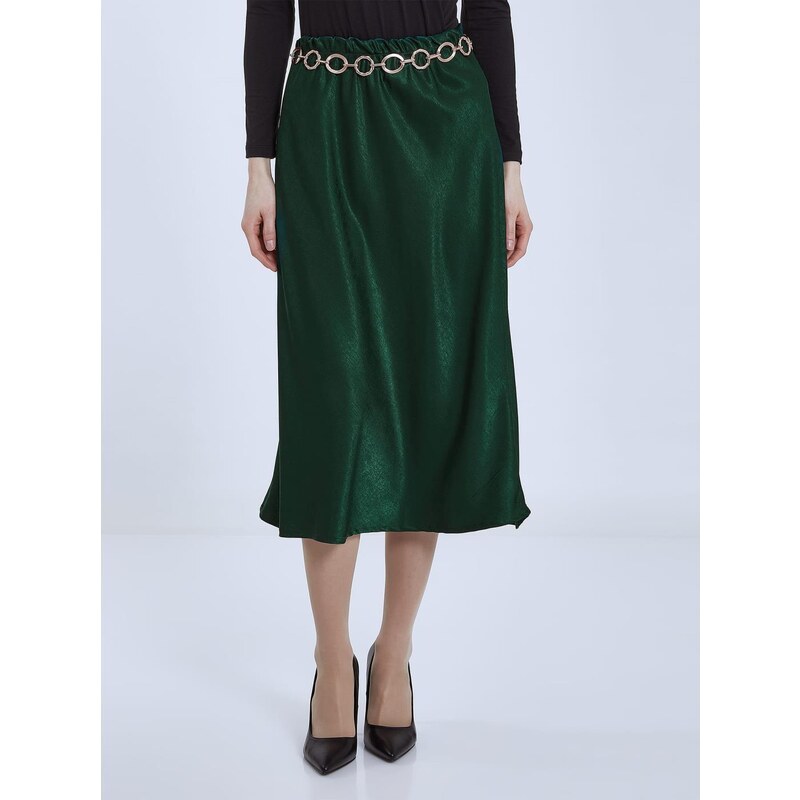 Celestino Midi σατέν φούστα πρασινο σκουρο για Γυναίκα