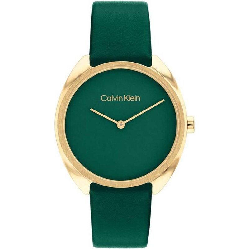 CALVIN KLEIN Adorn - 25200273, Gold case with Green Leather Strap